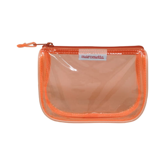 Cosmetiquera Cristal  Neón Naranja