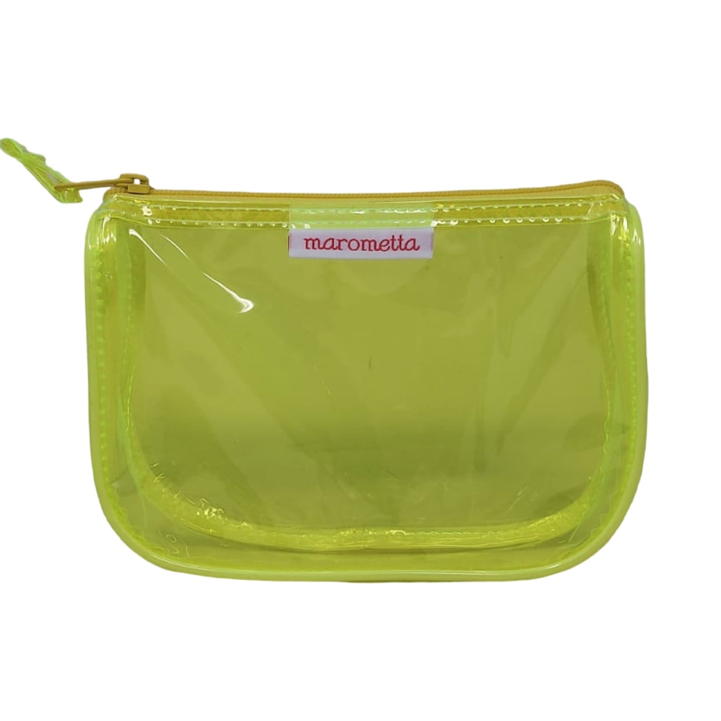Cosmetiquera Cristal  Neón Amarillo