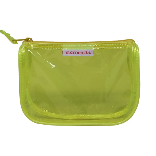 Cosmetiquera Cristal  Neón Amarillo
