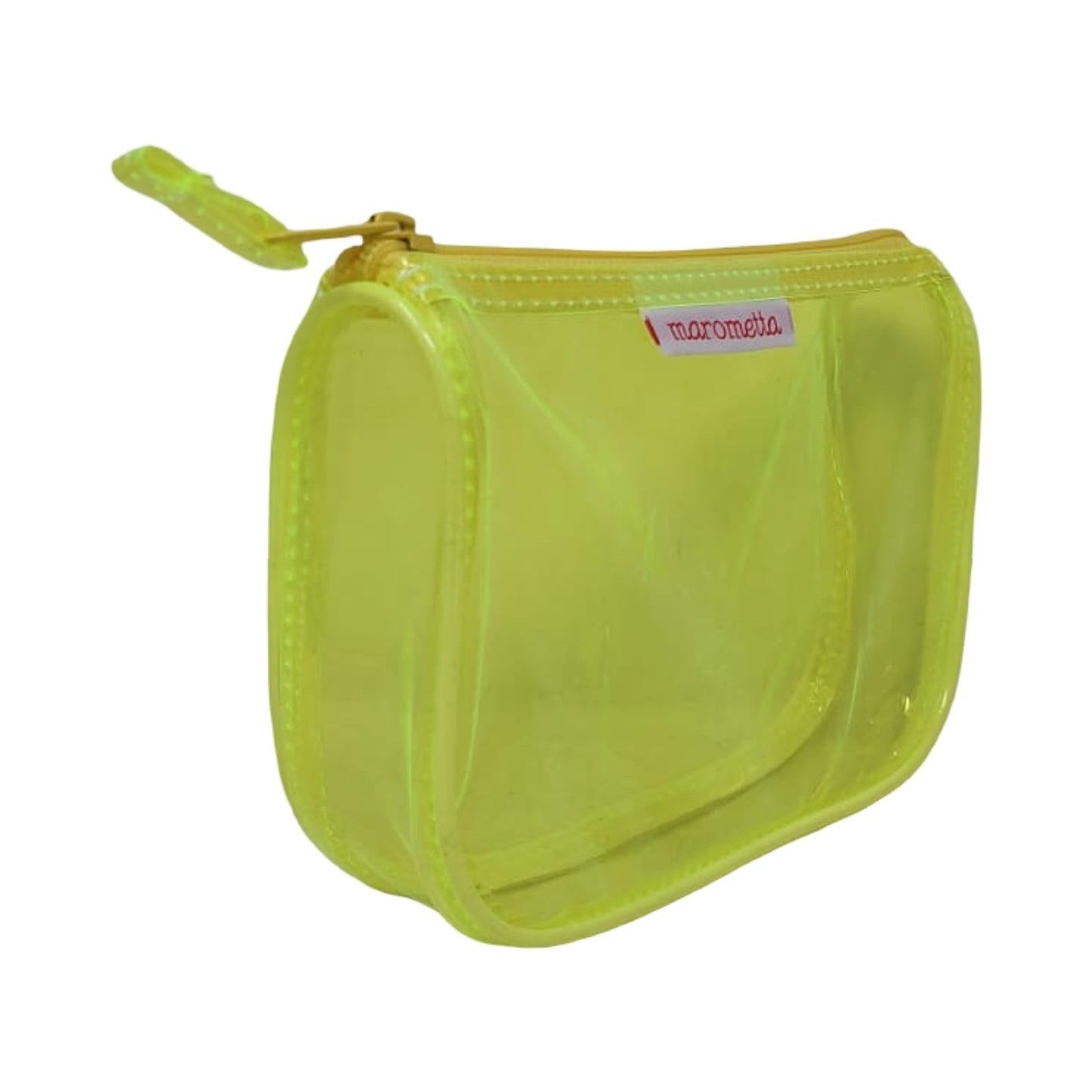 Cosmetiquera Cristal  Neón Amarillo